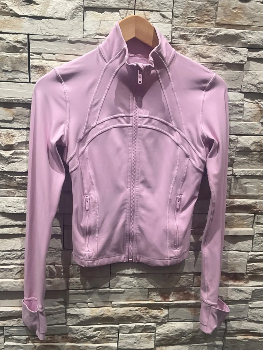 Lululemon Define Cropped Light Pink Nulu Jacket Size 6
